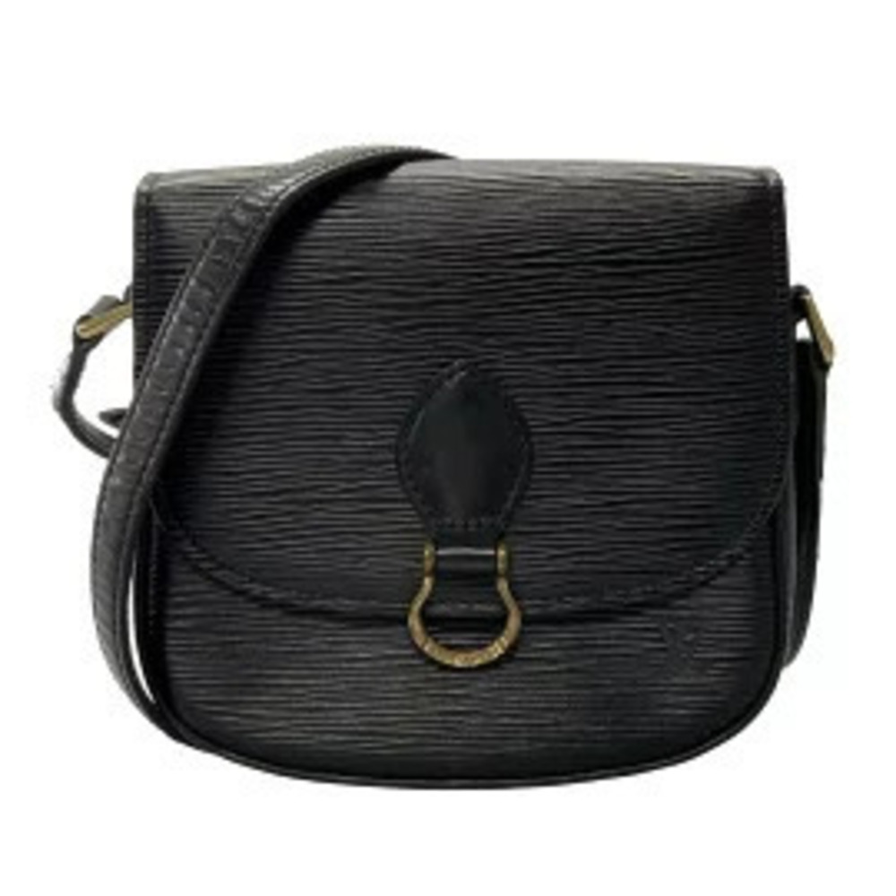 LOUIS VUITTON Saint Cloud Shoulder Bag Noir Black Leather